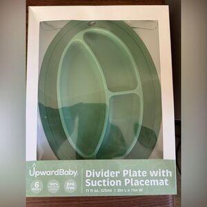 Baby Green Divider Plate with Suction Placemat